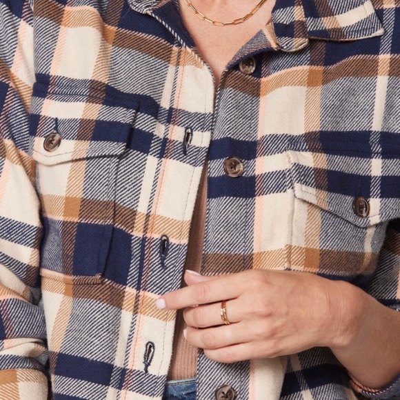 London Plaid Shacket by Sanctuary. - Picture 2 of 7